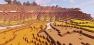 Shown: Tons of Terracotta found in a Badlands biome (Image via Minecraft)
